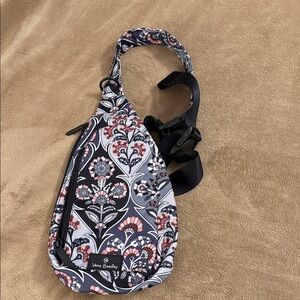 Vera Bradley Women's Floral Sling Backpack - Black and Pink